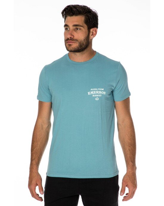 T-shirt Emerson γαλάζιο T-shirt Emerson γαλάζιο