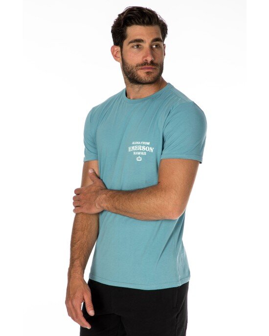 T-shirt Emerson γαλάζιο T-shirt Emerson γαλάζιο