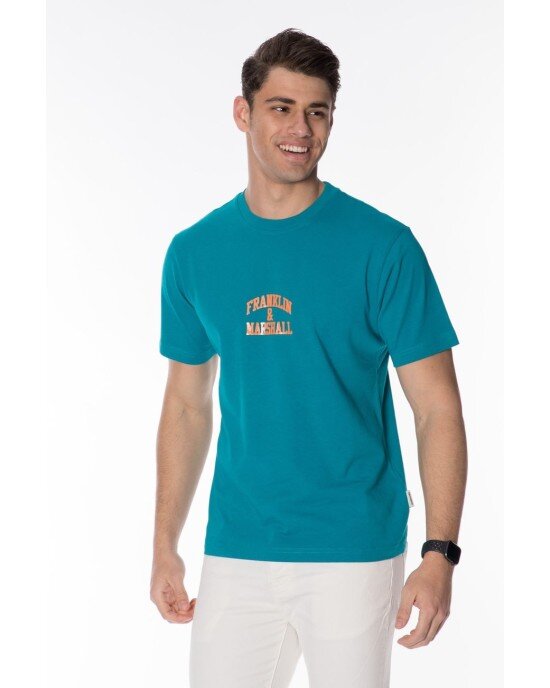 T-shirt Franklin Marshall γαλάζιο T-shirt Franklin Marshall γαλάζιο