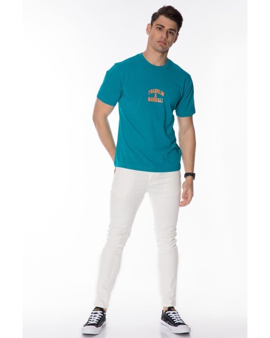 T-shirt Franklin Marshall γαλάζιο T-shirt Franklin Marshall γαλάζιο