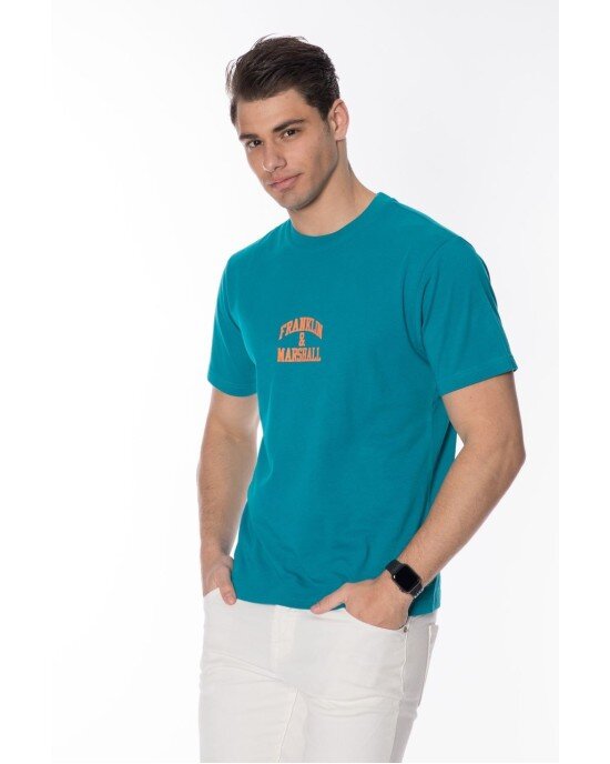 T-shirt Franklin Marshall γαλάζιο T-shirt Franklin Marshall γαλάζιο
