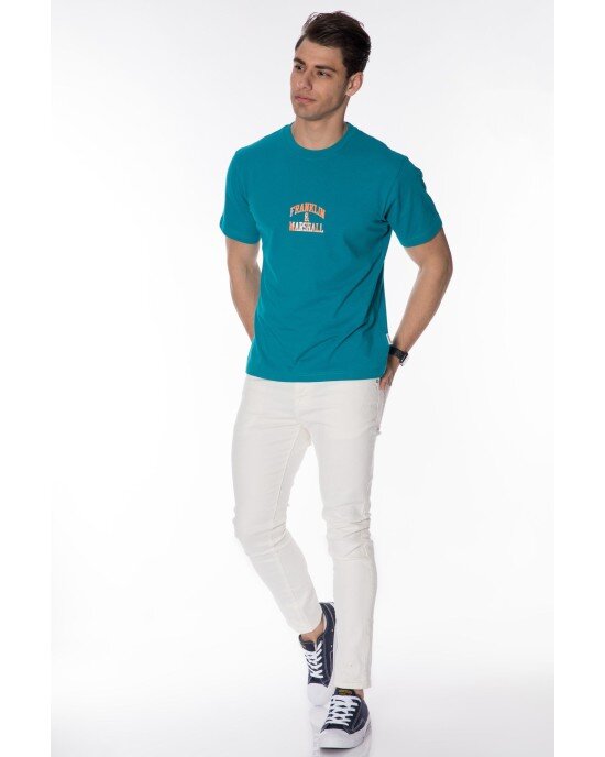T-shirt Franklin Marshall γαλάζιο T-shirt Franklin Marshall γαλάζιο