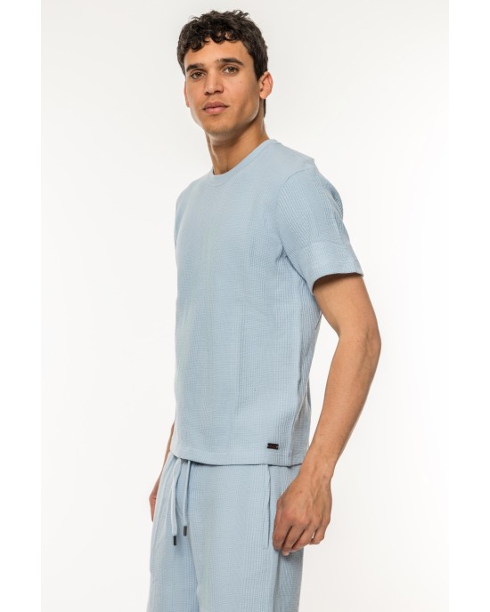 T-Shirt Boss γαλάζιο ΚΟΝΤΟΜΑΝΙΚΕΣ