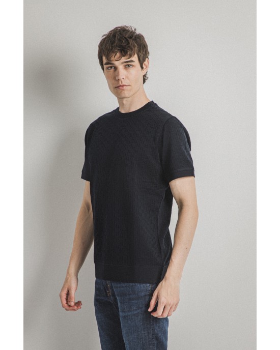 T-shirt Karl Lagerfeld μπλε ΚΟΝΤΟΜΑΝΙΚΕΣ