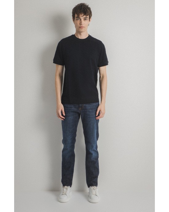 T-shirt Karl Lagerfeld μπλε ΚΟΝΤΟΜΑΝΙΚΕΣ