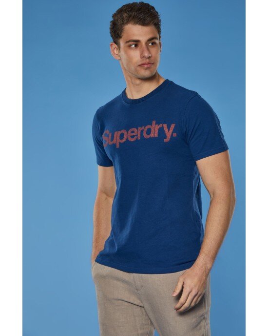 T-shirt SUPERDRY μπλε T-shirt SUPERDRY μπλε