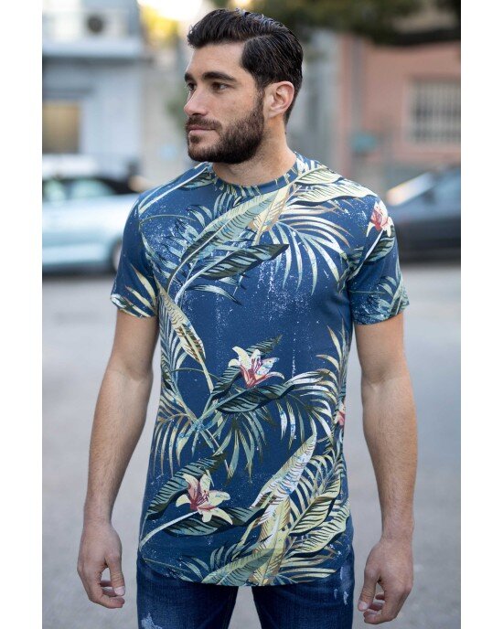 T-shirt Jack n Jones μπλε T-shirt Jack n Jones μπλε