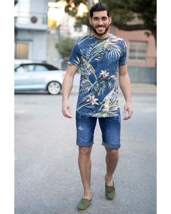 T-shirt Jack n Jones μπλε T-shirt Jack n Jones μπλε
