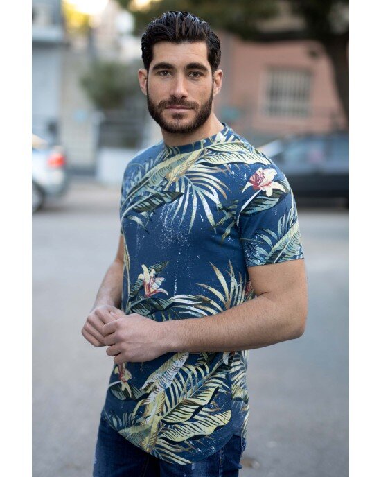 T-shirt Jack n Jones μπλε T-shirt Jack n Jones μπλε