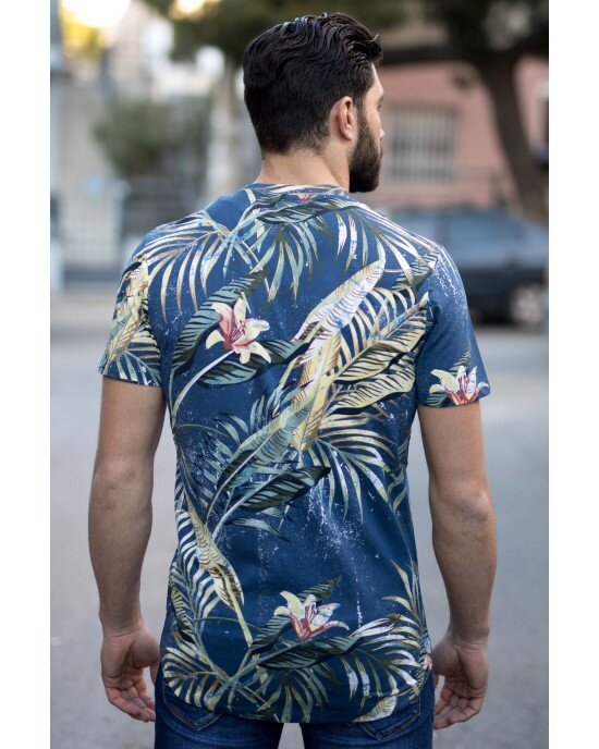 T-shirt Jack n Jones μπλε T-shirt Jack n Jones μπλε