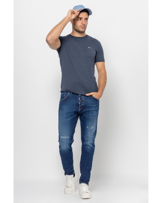T-shirt Tommy Jeans μπλε ΚΟΝΤΟΜΑΝΙΚΕΣ