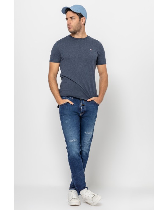 T-shirt Tommy Jeans μπλε ΚΟΝΤΟΜΑΝΙΚΕΣ