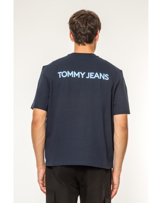 T-shirt Tommy Jeans μπλε ΚΟΝΤΟΜΑΝΙΚΕΣ