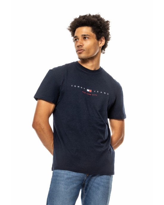 T-shirt Tommy Jeans μπλε ΚΟΝΤΟΜΑΝΙΚΕΣ
