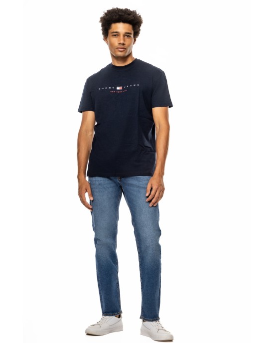T-shirt Tommy Jeans μπλε ΚΟΝΤΟΜΑΝΙΚΕΣ