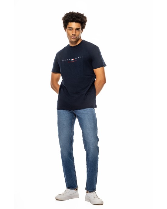 T-shirt Tommy Jeans μπλε ΚΟΝΤΟΜΑΝΙΚΕΣ