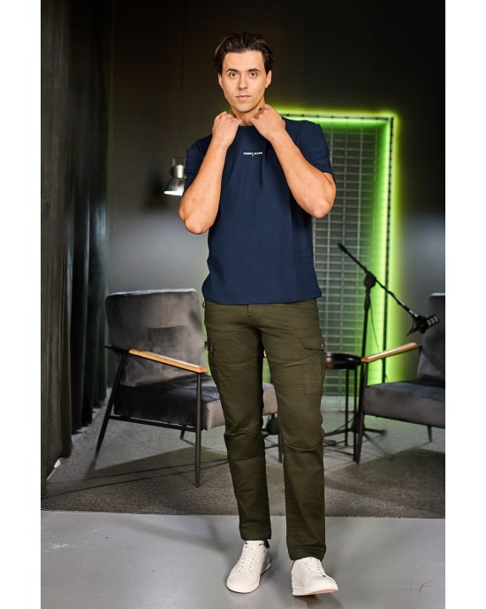 T-shirt Tommy Jeans μπλε ΚΟΝΤΟΜΑΝΙΚΕΣ