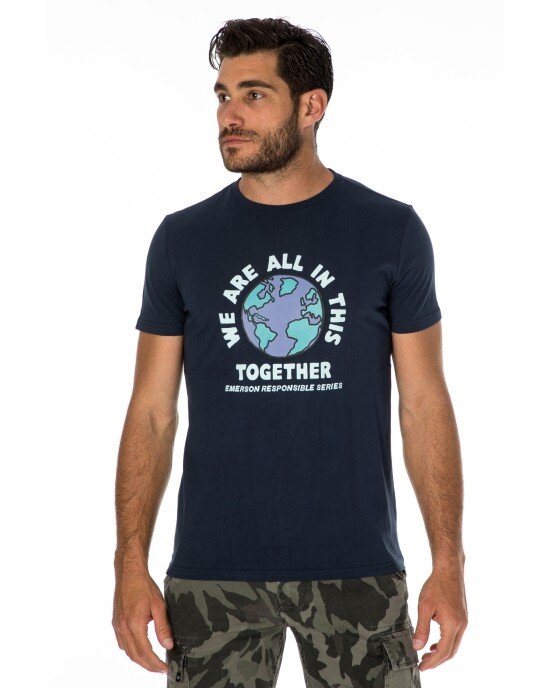 T-shirt Emerson μπλε T-shirt Emerson μπλε