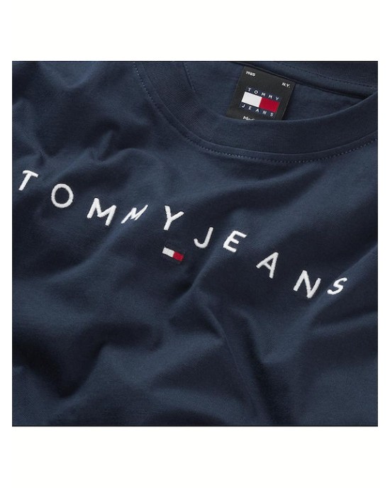 T-shirt Tommy Jeans μπλε ΚΟΝΤΟΜΑΝΙΚΕΣ