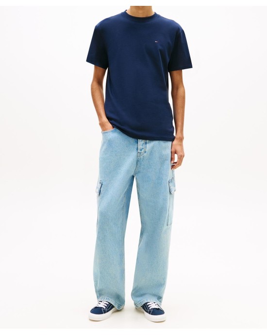 T-shirt Tommy Jeans μπλε ΚΟΝΤΟΜΑΝΙΚΕΣ