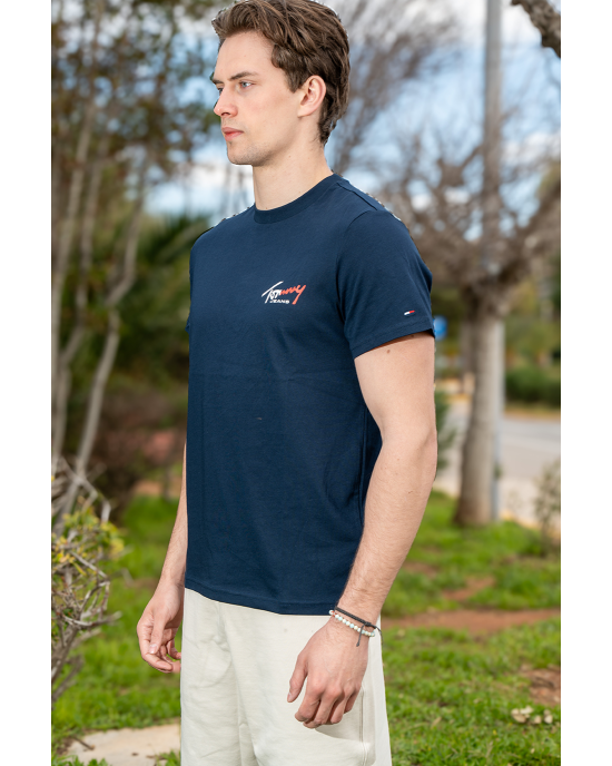 T-shirt Tommy Jeans μπλε ΚΟΝΤΟΜΑΝΙΚΕΣ