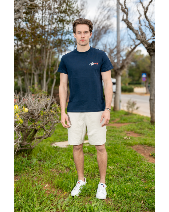 T-shirt Tommy Jeans μπλε ΚΟΝΤΟΜΑΝΙΚΕΣ