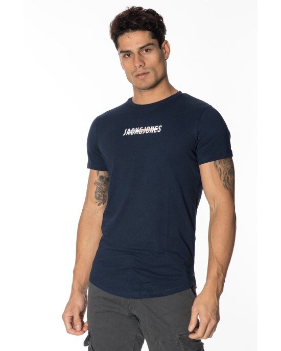 T-shirt Jack n Jones μπλε T-shirt Jack n Jones μπλε