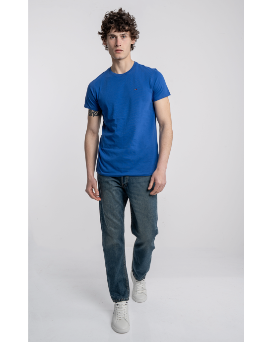 T-shirt Tommy Jeans μπλε ΚΟΝΤΟΜΑΝΙΚΕΣ
