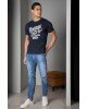 T-shirt Jack n Jones Μπλε T-shirt Jack n Jones Μπλε