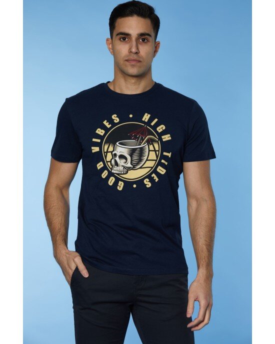 T-shirt Jack n Jones μπλε T-shirt Jack n Jones μπλε