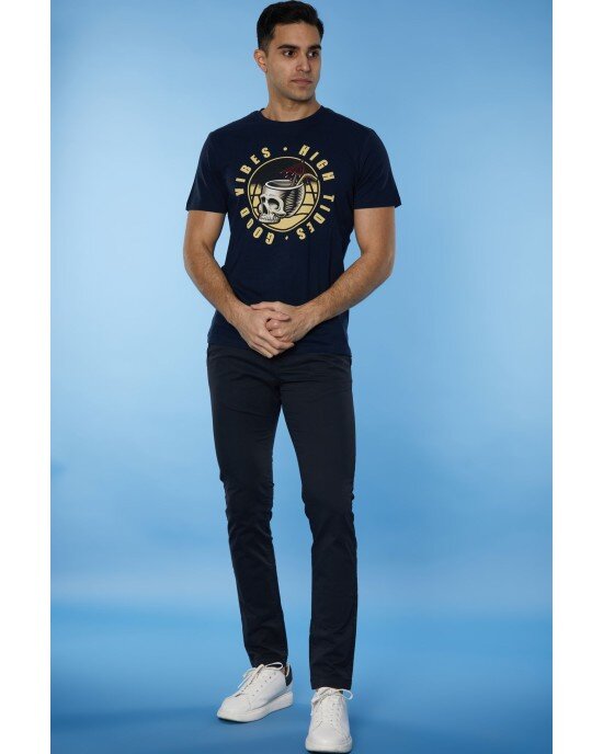 T-shirt Jack n Jones μπλε T-shirt Jack n Jones μπλε