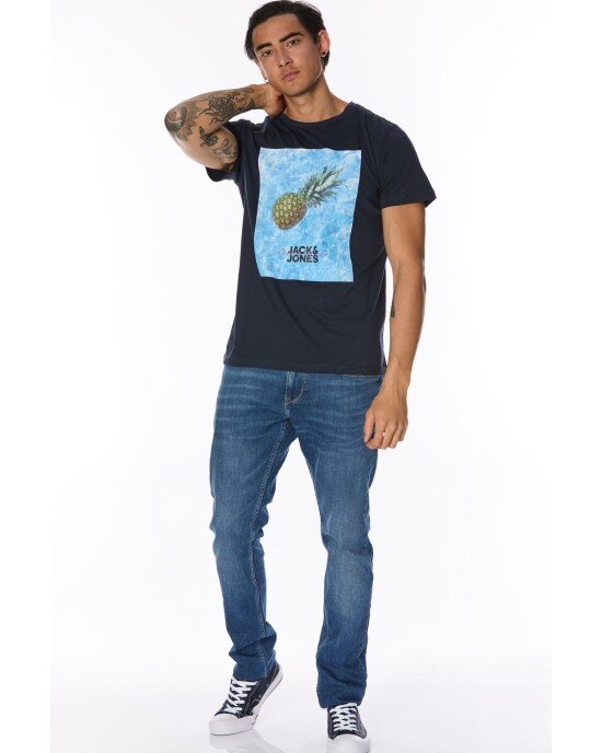 T-shirt Jack n Jones μπλε T-shirt Jack n Jones μπλε