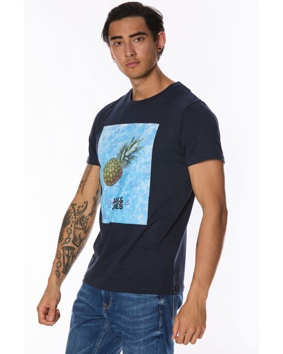 T-shirt Jack n Jones μπλε T-shirt Jack n Jones μπλε