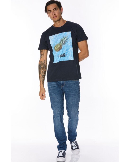 T-shirt Jack n Jones μπλε T-shirt Jack n Jones μπλε