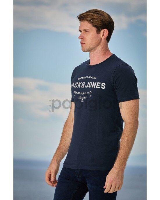 T-shirt Jack n Jones Μπλε T-shirt Jack n Jones Μπλε