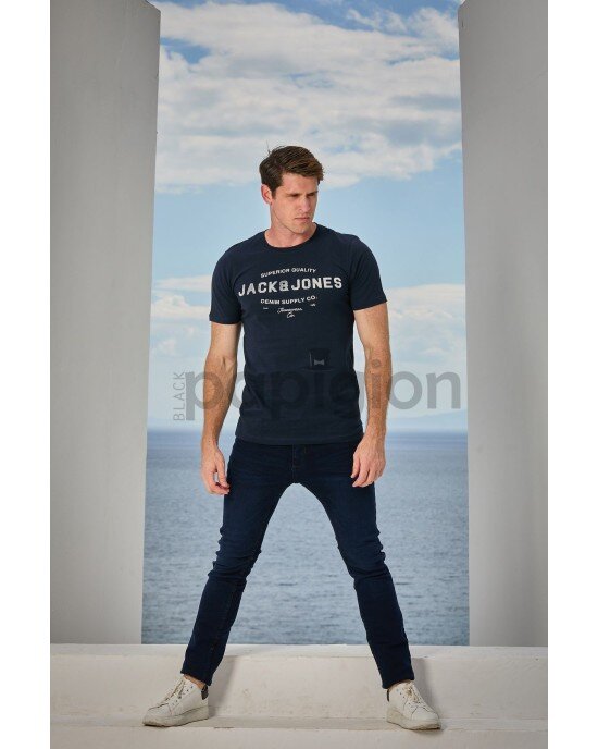 T-shirt Jack n Jones Μπλε T-shirt Jack n Jones Μπλε