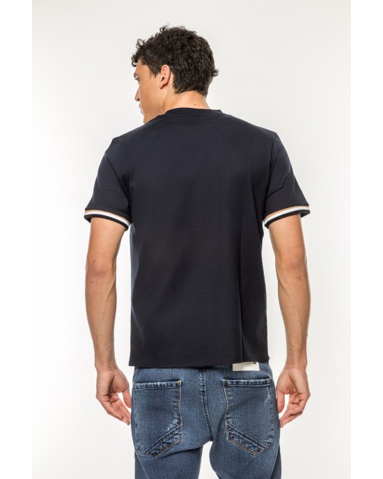 T-Shirt Boss μπλε ΚΟΝΤΟΜΑΝΙΚΕΣ