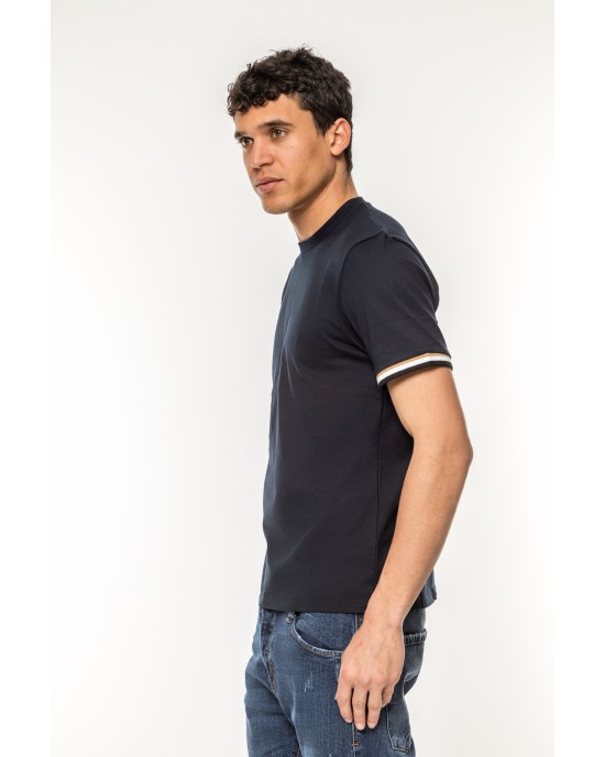 T-Shirt Boss μπλε ΚΟΝΤΟΜΑΝΙΚΕΣ