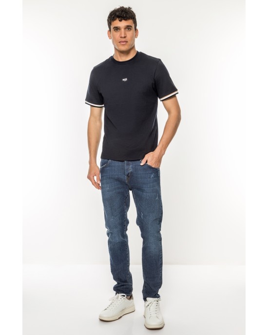 T-Shirt Boss μπλε ΚΟΝΤΟΜΑΝΙΚΕΣ