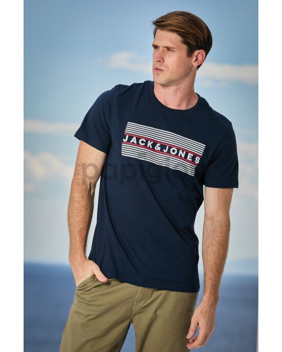 T-shirt Jack n Jones Μπλε T-shirt Jack n Jones Μπλε