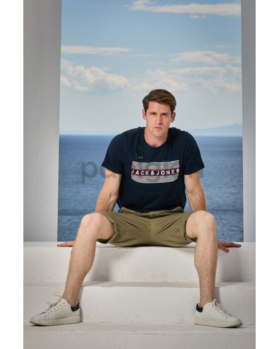 T-shirt Jack n Jones Μπλε T-shirt Jack n Jones Μπλε