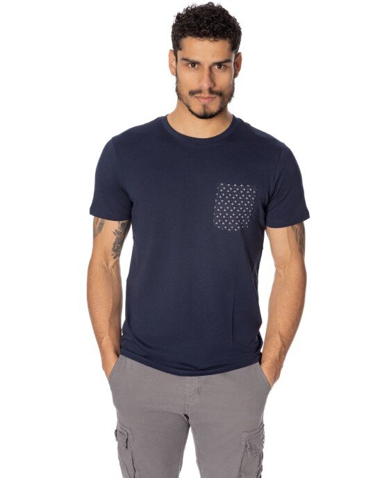 T-shirt Jack n Jones μπλε ΚΟΝΤΟΜΑΝΙΚΕΣ
