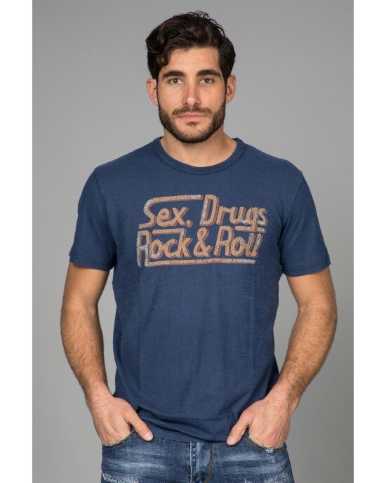 T-shirt Jack n Jones μπλε T-shirt Jack n Jones μπλε