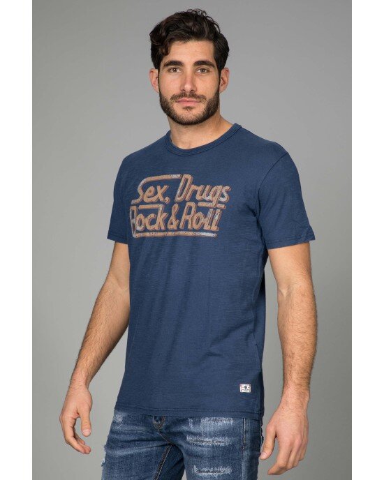 T-shirt Jack n Jones μπλε T-shirt Jack n Jones μπλε