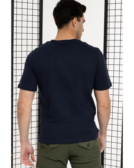 T-shirt Jack n Jones μπλε ΚΟΝΤΟΜΑΝΙΚΕΣ
