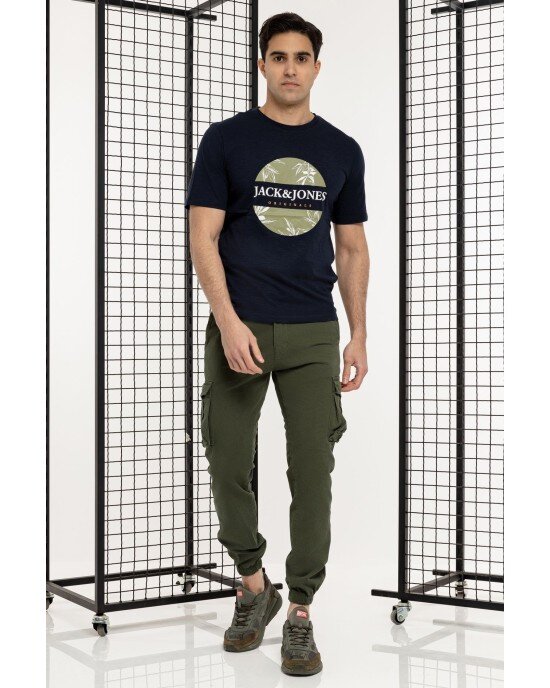 T-shirt Jack n Jones μπλε ΚΟΝΤΟΜΑΝΙΚΕΣ