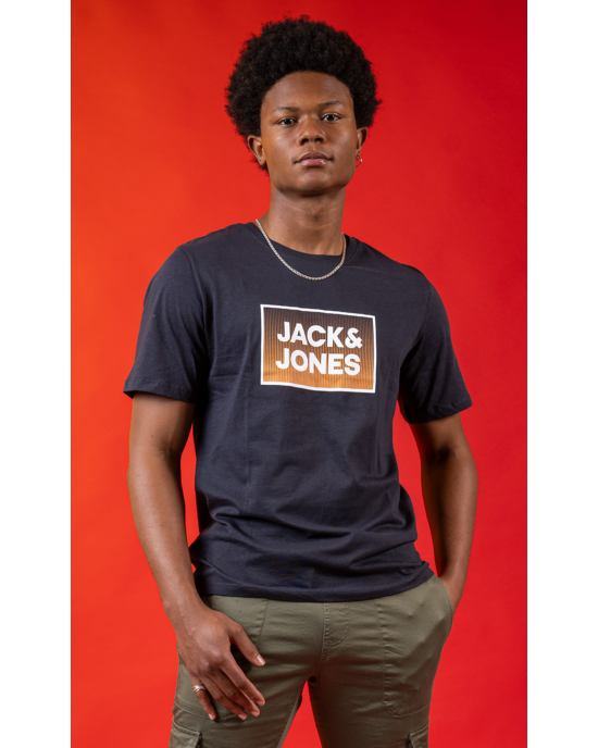 T-shirt Jack n Jones μπλε ΚΟΝΤΟΜΑΝΙΚΕΣ