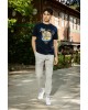 T-shirt Jack n Jones μπλε ΚΟΝΤΟΜΑΝΙΚΕΣ