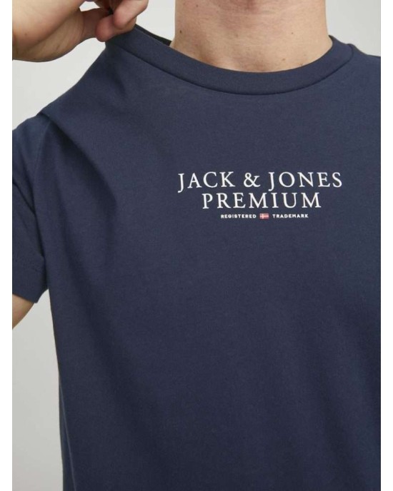 T-shirt Jack n Jones μπλε ΚΟΝΤΟΜΑΝΙΚΕΣ