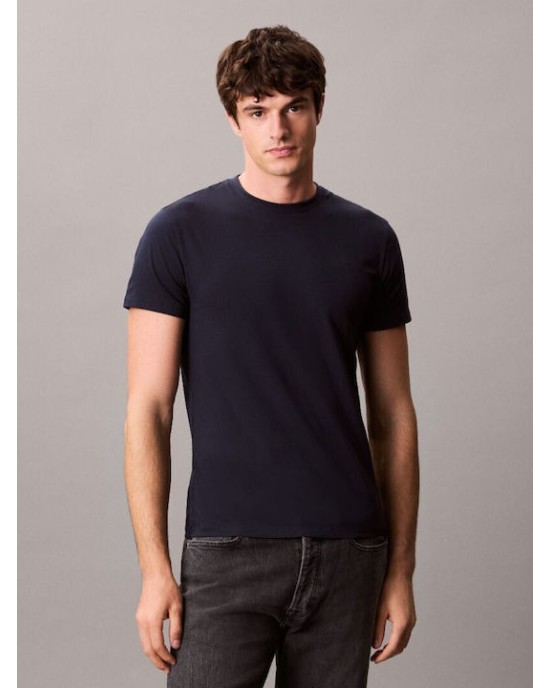 T-shirt Calvin Klein μπλε ΚΟΝΤΟΜΑΝΙΚΕΣ